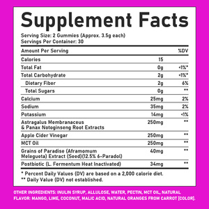 Factory Wholesales Burn Metabolism Gummies Apple Cider Vinegar <b>Supplement</b> with Herbal Blend Slim Fit Gummy Candy - Product Image 2