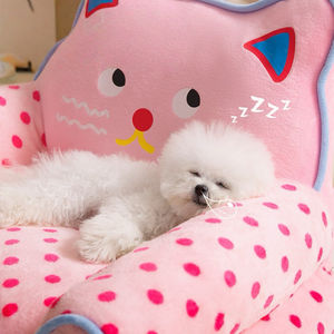 Cama para Mascotas con Pelo Sintético, Colchoneta para Perros con Logotipo OEM, Cojín con Funda Extraíble y Lavable, Base Antideslizante - Product Image 2