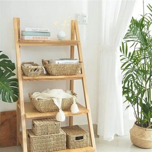 Panier noir pour l'arrière des toilettes, pliable à un seul niveau, pour le linge, en osier, en feuilles de saule, en métal antique, pour le pain - Product Image 2