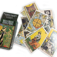 Fabricant Vente en gros Conception personnalisée Impression personnalisée Mode Deck Cartes de tarot colorées Motif Carte à jouer