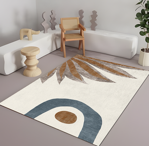 Tapis moderne à poils ras en polyester, lavable en machine, antidérapant, non empilable, épaisseur salon chambre salle à manger Le Soleil - Product Image 2