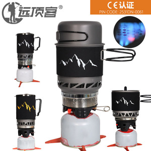 Portable Windproof Camping <b>Stove</b> With Ignition 3-5L High Altitude Outdoor Cooking Set Black Gas Burner - Product Image 5