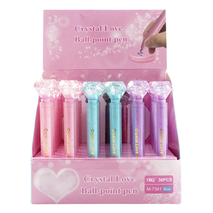 O & Q Hot Bán Macaron Màu Lớn Kim Cương Bút Phong Cách Phổ Biến Khuyến Mại Bút Với Biểu Tượng Tùy Chỉnh Sáng Tạo Dài Cap Cho Văn Phòng Phẩm - Product Image 3