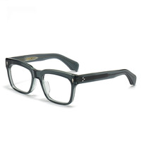 Nouvelles montures de lunettes optiques unisexes en acétate de 8,0 mm d'épaisseur, monture intégrale, double plaque de couleur mélangée