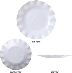 Assiettes à dîner en céramique de porcelaine blanches de 10,5 pouces, personnalisables avec logo, résistantes au micro-ondes et au lave-vaisselle, pour la maison et la cuisine - Vente en gros - Product Image 4
