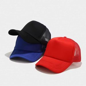 Casquette de baseball ajustée athlétique à 5 panneaux, bicolore, avec logo personnalisé, en polyester, devant en mousse et dos en maille, réglable, pour le sport - Product Image 2