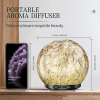 Chambre Purificateur d'air de table Diffuseur d'arômes d'huiles essentielles Humidificateur d'aromathérapie à brume de verre de 200ml