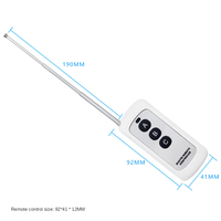 Interrupteur à télécommande sans fil, code d'apprentissage, 1 bouton, pile AAA, portée de 100 m, fonction de clonage pour appareils électroménagers intelligents