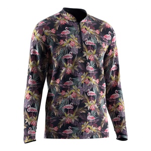 Camiseta de poliéster para sublimación al por mayor, sudadera con capucha de manga larga, polo con cremallera para hombre, camiseta con cuello de papel. - Product Image 3