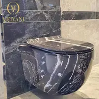 MEIYANI Stone Marble Design lavaggio senza montatura Back To Wall toilette p-trap armadio ad acqua opaco di forma rotonda