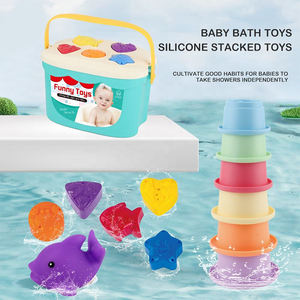 <span class=keywords><strong>Jeu</strong></span> <span class=keywords><strong>de</strong></span> blocs <span class=keywords><strong>de</strong></span> construction sensoriels en silicone pour le <span class=keywords><strong>bain</strong></span>, puzzle d'association, jouets empilables, ensemble <span class=keywords><strong>de</strong></span> baignoire pour bébé avec boîte <span class=keywords><strong>de</strong></span> rangement - Product Image 3