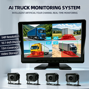 Caméra embarquée AI pour camions avec vision nocturne haute définition, étanche, 4 caméras, panoramique à 360 degrés, caméra de recul BSD - Product Image 2