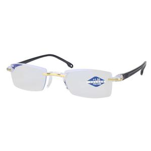 Lunettes de lecture sans monture anti-lumière bleue +1.50 Verres PC Unisexe Verres transparents noirs Été 2021 Origine Taizhou - Product Image 1