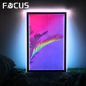 HOT! Indoor Decor Led Acrylic Light Box Custom Poster Photo Crystal Light Box For Advertising