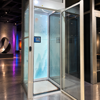 Ascenseur résidentiel intérieur à fonctionnement stable avec cabine en verre trempé architectural pour résidences de luxe, duplex et penthouse