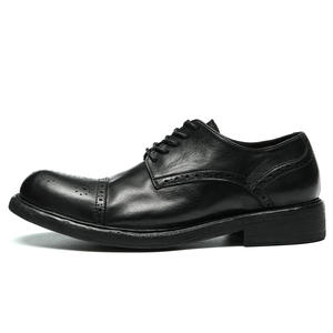 Zapatos Oxford de Cuero para Hombre, Estilo Caminata, a la Moda, Impermeables, Transpirables, con Soporte de Arco, Cierre con Cordones, Antideslizantes, para Vestir, Bodas - Product Image 3