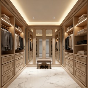 <span class=keywords><strong>Cabina</strong></span> <span class=keywords><strong>Armadio</strong></span> in Legno di Alta Qualità Personalizzata, Guardaroba Integrato per Tutta la Casa con Anta a <span class=keywords><strong>Specchio</strong></span> - Product Image 6