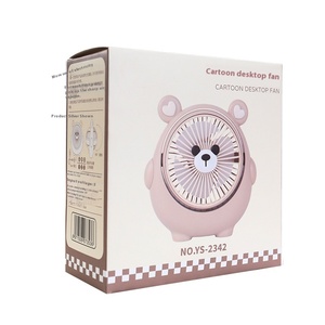 Ventilateur de refroidissement d'air en plastique réglable à trois vitesses Rechargeable par USB Nouveau design mignon pour <span class=keywords><strong>le</strong></span> chevet de bureau Usage domestique Anglais - Product Image 6