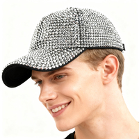 Cappello da Baseball con strass intarsiato,