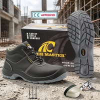 Chaussures de sécurité pour le travail minier certifiées CE S3 en cuir noir, embout en acier, anti-perforation, antistatiques, résistantes à l'huile et antidérapantes, semelle en PU pour hommes