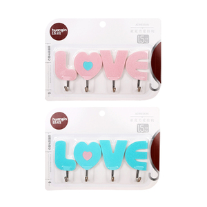 Hot Sale Originality LOVE Tile Acrylic <strong>Stick</strong> Wall <strong>Hook</strong> - Product Image 2