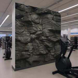 Realistico ristorante di montagna Rock palestra decorazione della parete 3d murali carta da parati - Product Image 1