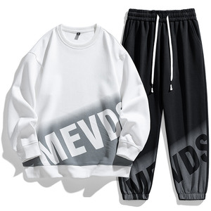 <span class=keywords><strong>Tuta</strong></span> Sportiva da Uomo con Collo Tondo, Nuova Collezione Primavera-Autunno, <span class=keywords><strong>Felpa</strong></span> Sottile a Maniche Lunghe, Set Due Pezzi Casual <span class=keywords><strong>e</strong></span> Alla Moda per Corsa - Product Image 4