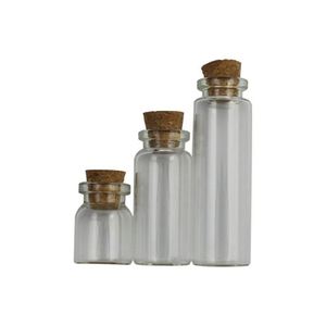 Wholesale Mini Wishing <b>Bottle</b> 5ml 10ml 15ml 20ml 25ml <b>Glass</b> Vials Custom Logo Clear <b>Glass</b> Match Storage Jar <b>with</b> Cork <b>Stopper</b> - Product Image 3