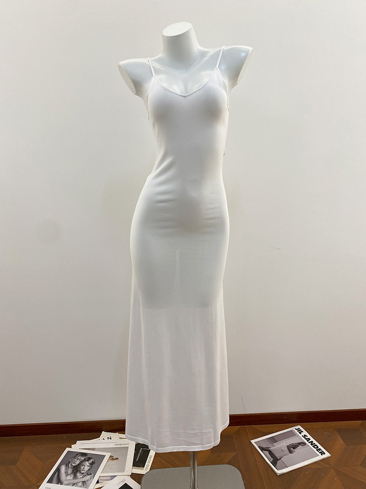 White-Slip dress
