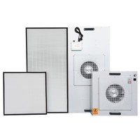 Nouvelle unité de filtre à ventilateur FFU en acier galvanisé/aluminium personnalisée, contrôleur HEPA, couleur argent, industrielle, hospitalière, verticale, rectangulaire
