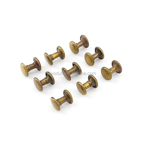 Approvisionnement d'usine Rivets de haute qualité Double extrémité <span class=keywords><strong>Couture</strong></span> métal acier rond Double tête capuchon <span class=keywords><strong>Rivet</strong></span> en cuir - Product Image 1