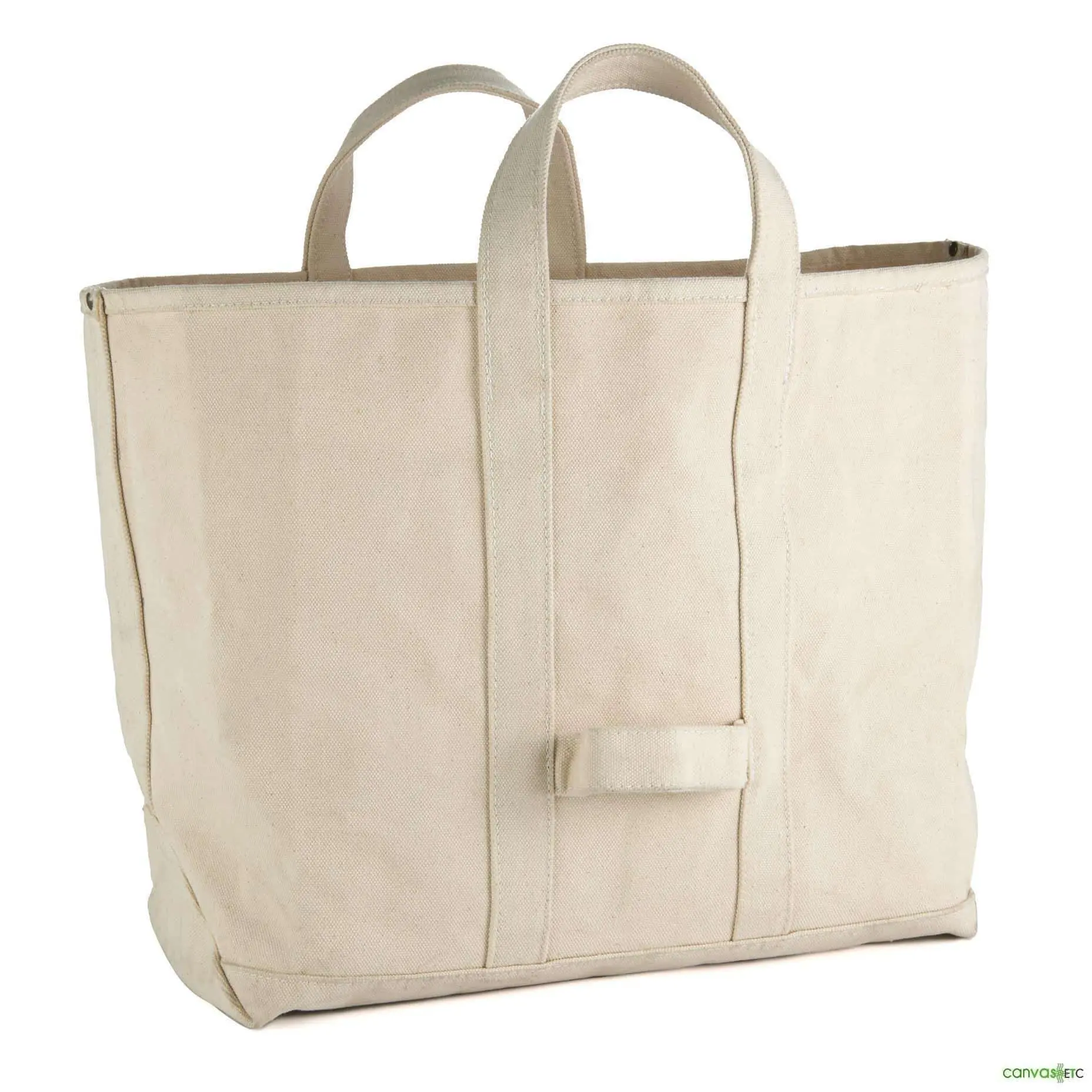 Bolsa de tecido pesado com zíper pequeno e bolso externo sacola de papel de lona suave venda imperdível
