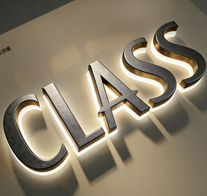 Letrero Luminoso LED para Empresas - Letrero con Logotipo Iluminado en Acrílico y Metal Dorado 3D Personalizado - Product Image 4