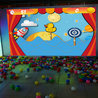 Jeux interactifs de projection murale ChariotTech certifiés CE pour différents âges de joueurs, aire de jeux intérieure