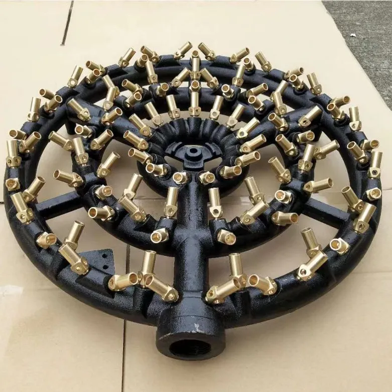 Customized Industrial Commercial Gas Burner Brass 104 Jet Nozzles cast iron jet burner for commercial stove