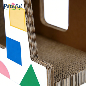 Groothandel Moderne Klassieke Gecombineerde Gecombineerde Sterke Meubelkattenkrabpaal van Karton, Ecologisch Katten Speelgoed Klimrek - Product Image 6