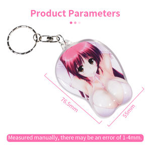 Llavero transparente de dibujos animados, alfombrilla de ratón con forma de ratón para juegos 3D, alfombrilla de teclado pequeña con protector de muñeca - Product Image 6