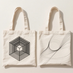 Lienzo estampado geométrico personalizado venta al por mayor bolsos de lona pintados a mano DIY para mujer - Product Image 5