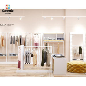Fashion Women Clothing <b>Display</b> Rack | <b>Wall</b>-<b>Mounted</b> Apparel <b>Cabinet</b> | Island Stand | Custom Retail Store Fixtures Factory - Product Image 4