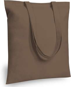 Sac à provisions fourre-tout en toile de coton réutilisable à long manche pour un usage quotidien et un cadeau publicitaire - Product Image 2