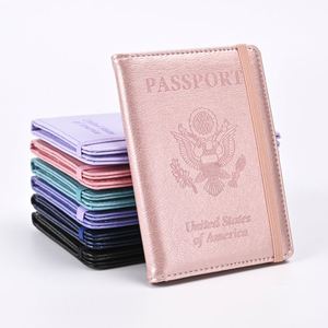 YY5876 Nuevos Porta Pasaportes de Piel Sintética con Bloqueo de Señales RFID para Tarjetas de Crédito / Pasaportes - Product Image 1