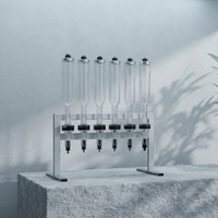 Ensemble de distributeurs de parfum de table minimalistes en argent avec bouteilles de 375 ml, présentoir de bar à parfums pour mariages et magasins de détail