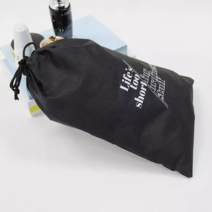 Bolsa Promocional Negra de Tela No Tejida con Cordón para Deporte, Mochila con Logotipo, Cuerda de PP Ecológica, Bolsa Grande para Regalo, Plegable - Product Image 3