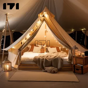 Tenda glamor 4 musim diameter 3m tenda yurt emperor bell tent 6m tiang ganda tenda yurt