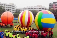 Ballon de plage gonflable coloré de PVC de ballon de jeu interactif commercial de sport grand ballon de plage gonflable pour le jeu