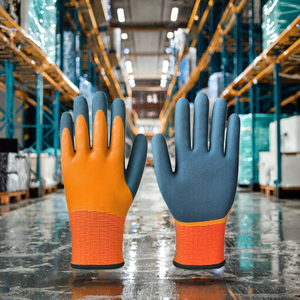 Winter Thickened 7 oz <b>Nylon</b> Coated Anti <b>Slip</b> Wear Resistant Waterproof Anti-static Anti-cut Men Cold Storage Glove Outdoor Work - Product Image 3