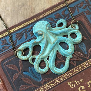 GT Retro Cthulhu collar Unisex gótico calle <span class=keywords><strong>Hipster</strong></span> estilo con cadena de eslabones colgante de pulpo pirata de moda para boda o regalo - Product Image 6