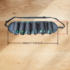 Ceinture porte-bière d'extérieur pour 6 canettes, en tissu Oxford noir, unisexe, pour les sports de plein air - Product Image 2