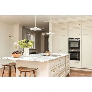 Factory Custom White Shaker Wooden <b>Kitchen</b> <b>Furniture</b> Cabinets with Sink and Quartz Countertop - Product Image 5