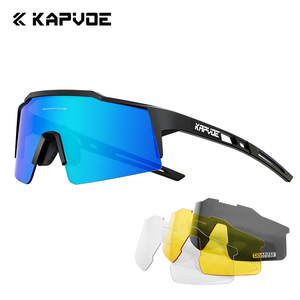 <span class=keywords><strong>KAPVOE</strong></span> <span class=keywords><strong>Gafas</strong></span> Deportivas Fotocromáticas Resistentes a los Rayos UV para Exteriores, de Cuatro Lentes, para Bicicleta y Carretera - Product Image 6
